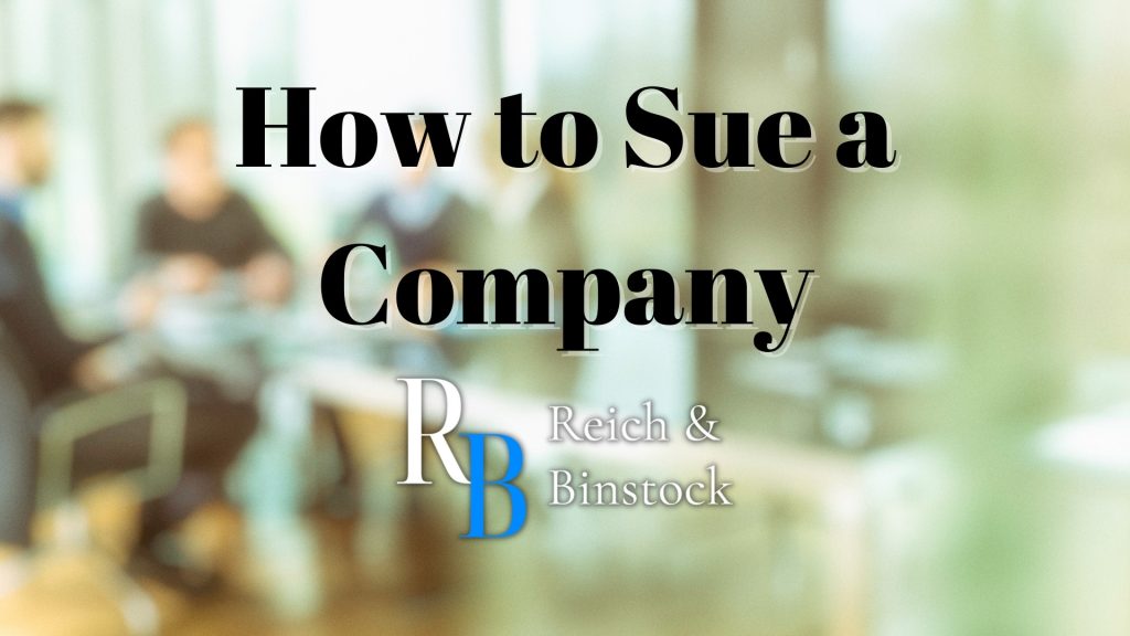 R B How to Sue a Company