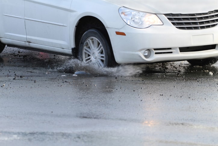 pothole damage to car