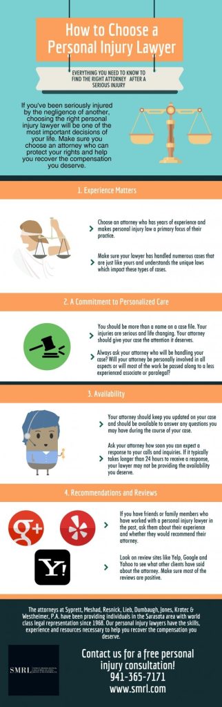 choosing a personal injury lawyer infographic