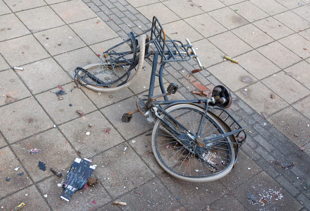 firework damaged bike