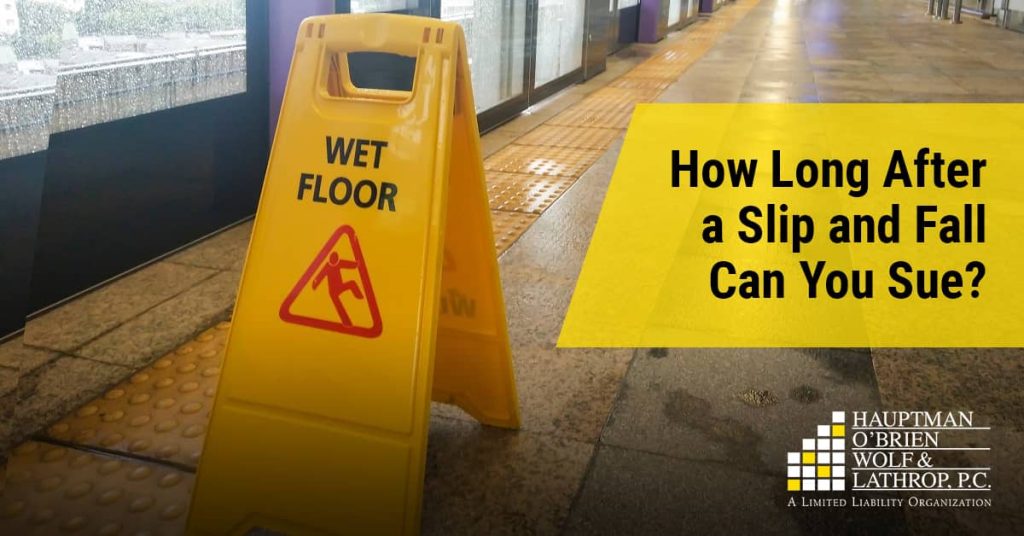 time limit on slip and fall claims