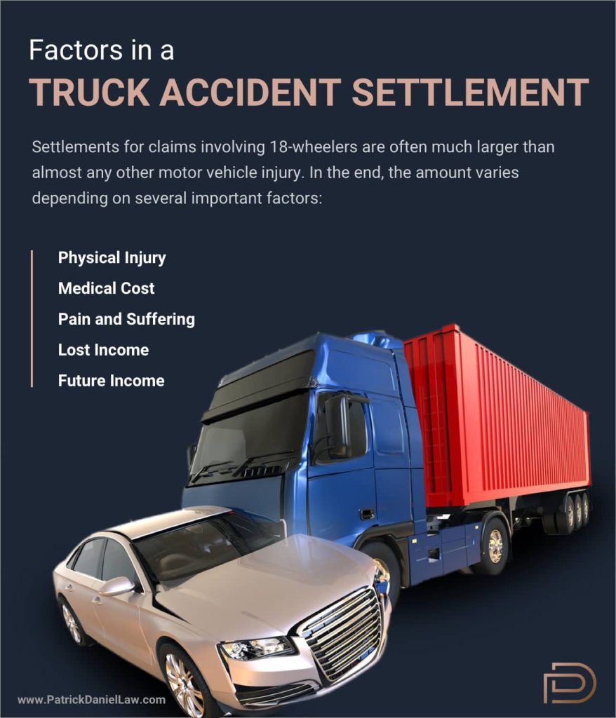 truck accident settlement factors