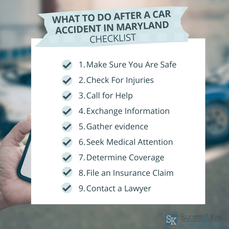 What To Do After A Car Accident In Maryland?